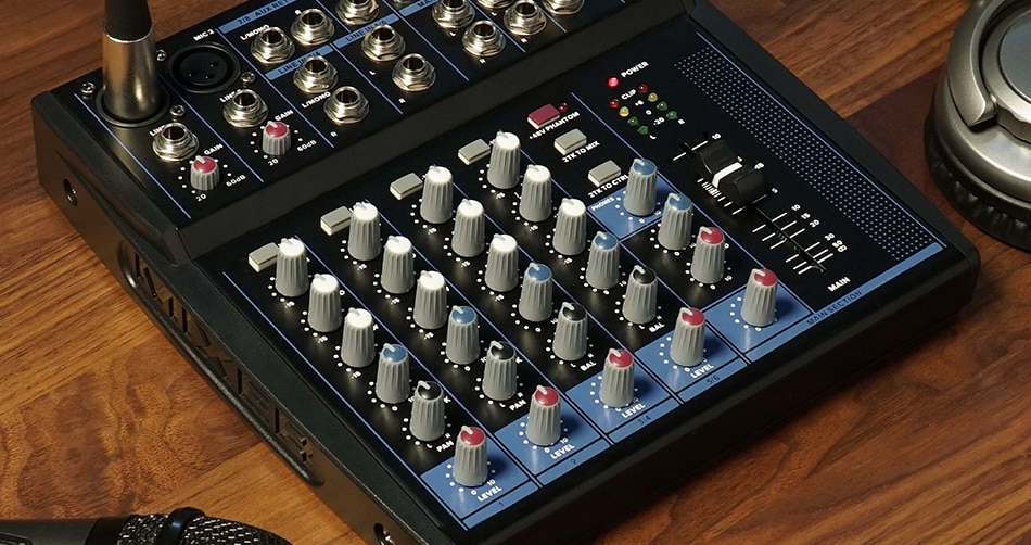 GEM Gemini GEM-08USB Compact 8 Channel Bluetooth Mixer